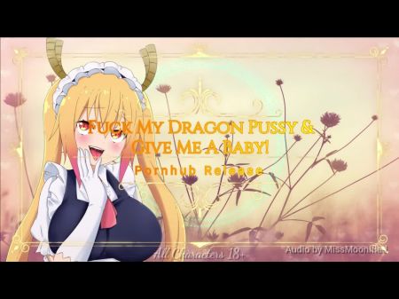 Joder a mi dragón coño y dame un bebé (audio erótico tohru) 