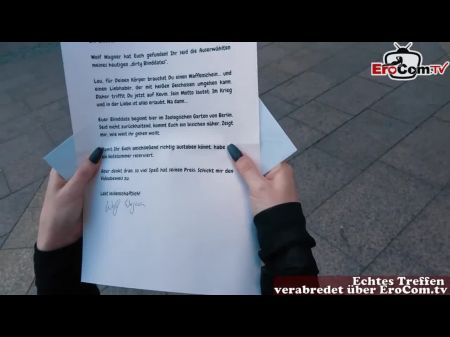 Deutscher Punk -Student Teen Machen Sex Blind Date Casting auf der Straße 