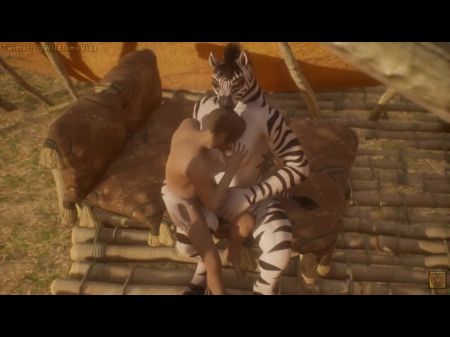 Zebra Unshaved Damsel Fucks Max