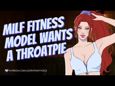 Atrapar una modelo de fitness MILF follándose en la sauna Audio Roleplay Cowgirl Groatfuck 