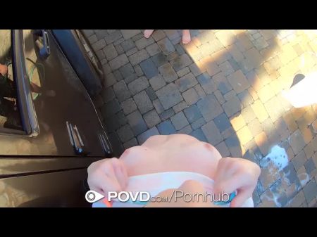 Povxd Car Wash Outdoor Dribbling Creampie