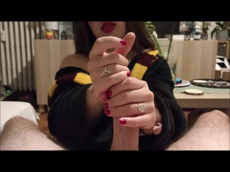 My Hermione Milks Me Off In Gryffindor Outfit