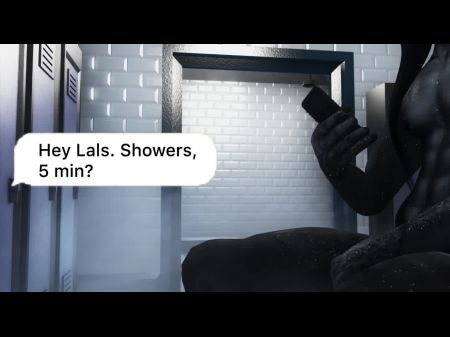 Cumming com força no chuveiro Quickie feito por Barry_sl \/ Second Life Yiff 