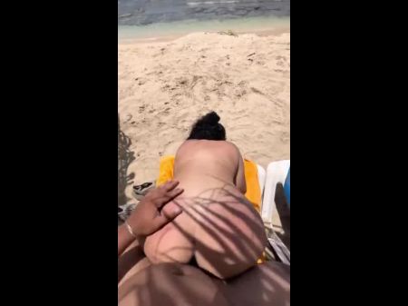 Immense Ass Latina Gets Hammered On Audience Beach