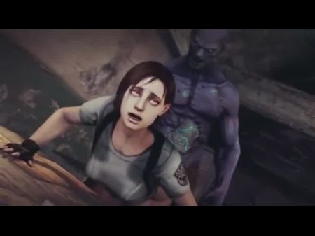 拉拉·克罗夫特（Lara Croft）在屁股上被一个怪物操了肛门