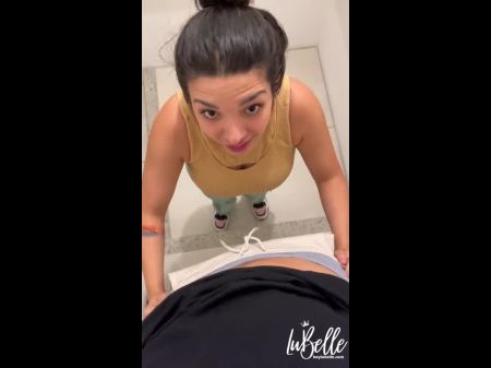 Promiscuous Nymph Sneaks Out With Buddy To Give Head His Schlong On Public Stairs And Gets His Jism In Her Facehole