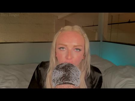 Niedliche Blondine macht sexy persönliche Aufmerksamkeit ASMR für Sie 
