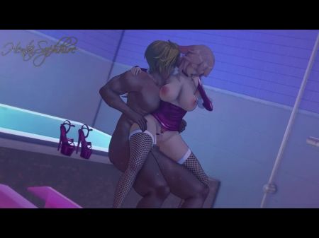 Nach dem Club Yae Miko wird Gangbang (animierte Sexszenen von Hentai Sapphire) 