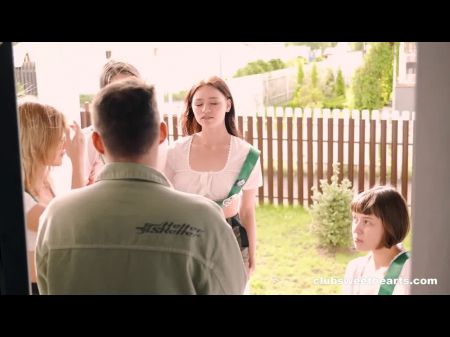 4 Girl Scouts Stand In Line To Get Fucked