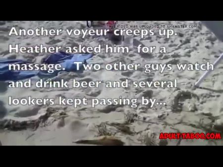 Flasher Wifey Heather Vs Beach Spycam