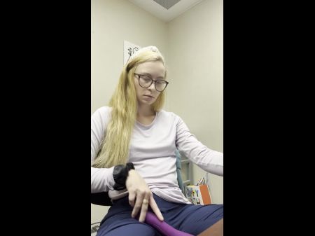Insatiable Nurse Pussy Play Naughty Excellent Fair Haired Cougar