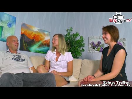 A esposa amadora alemã quer FFM Threesome no Swinger Casting 
