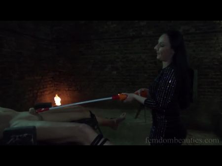 Cigarette & Cattle Prod Hard-on Torture