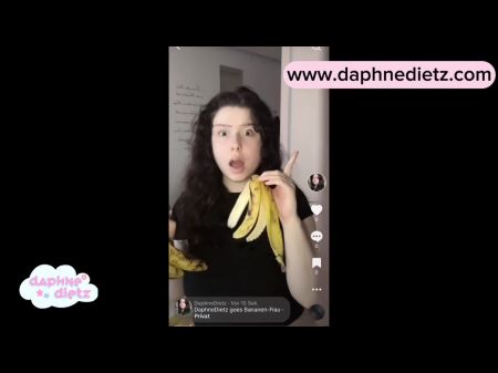 Tiktok Banana امرأة تصاعد (محاكاة ساخرة الاباحية) 