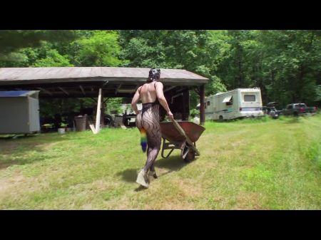 Plugged Gimp - Demeaning Farm Chores