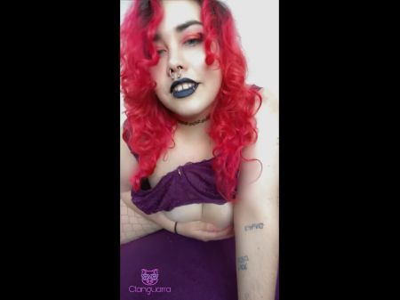 Goth Bbw With Giant Boobs Screwing Her Phat Poon Until She Shoots A Load