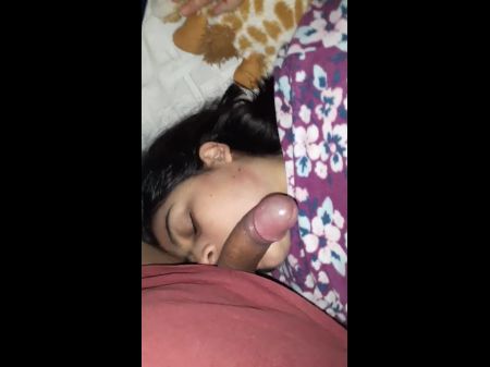 I Take Advantage Of Her Sleeping And I Make Her Suck My Hard-on And Drink My Jizz