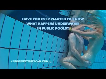 Real Couples Have Real Underwater Lovemaking In Audience Pools Filmed With A Underwater Webcam