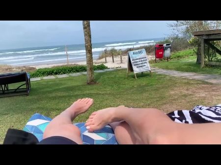 After Her Masturbate , I Came Right On The Beach In Front Of Vacationers !