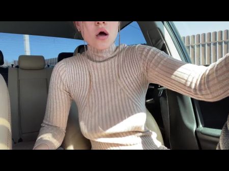 Step Sis Masturbates Wet Honeypot In The Front Seat Of The Car