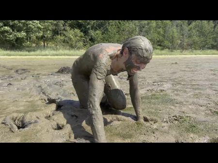 Naked Gal Toying In The Dirt