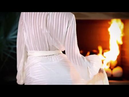 Fire - Huge-chested Sandy-haired Striptease Dance