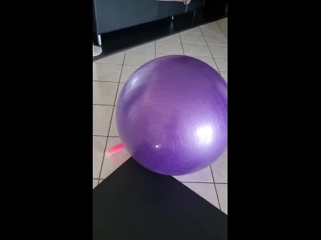 Bare And Congenital Yoga Onanism Session For Lety Howl With Ball And Fuck Stick In Her Puss