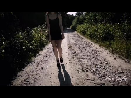 Crazy Wife Ambles Naked In Heels Outside The City , Fellates Phallus In The Bushes And Gets Jizm In Jaws , Alicexjan