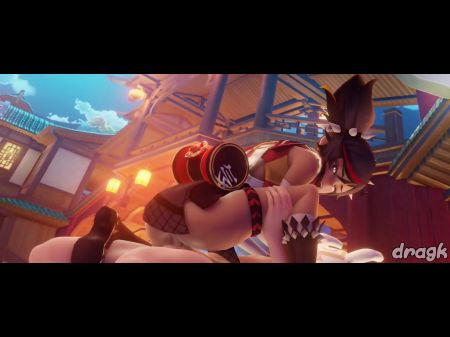 Compilação de Impacto de Genshin Xinyan Hu Tao Jean Aether HD 60fps 3d Waifus Creampied e Foded Hard Dragk 