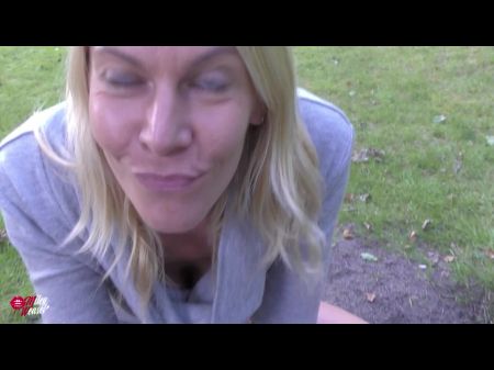 Insatiable Mega-slut In The Park Recognized And Unloaded All Over !