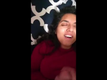 Lounging On Her Back Facial Cumshot 24