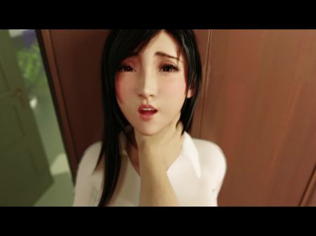 3d Hentai: Tifa Lockhart Creampied follada en la oficina para conseguir trabajo Final Fantasy 7 Remake sin censura 