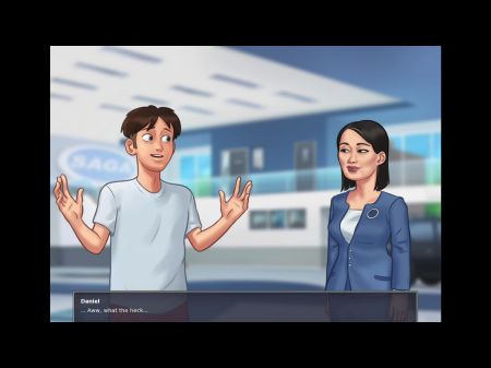 Summertime Saga مجنون كوريا الشمالية ركوب الديك الأمريكي الكبير في السيارة (كيم) 
