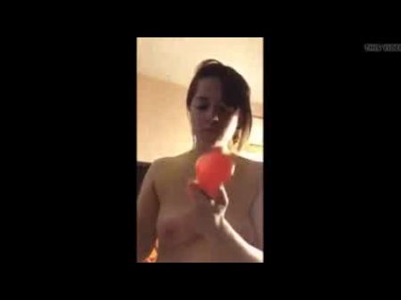 AMATEUR Deephroats Long Dildo 