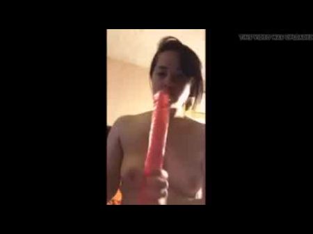 First-timer Inhales Long Dildo