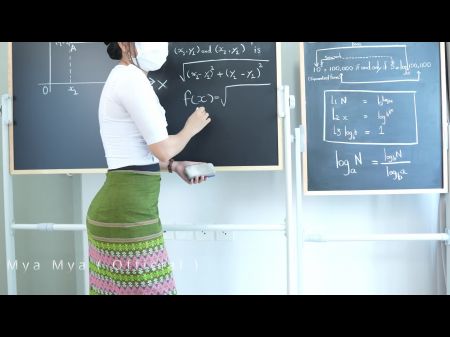Hermosa maestra ama el sexo romántico con su estudiante travieso 