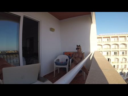 Mutual Wanking On Balcony