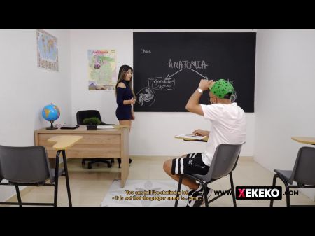 变态的学生不尊重Xekeko 2学校的Shaira老师。 