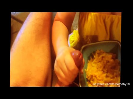 Nerdy Teenage Cum Dumpster Wished Cum On Macaroni And Cheese