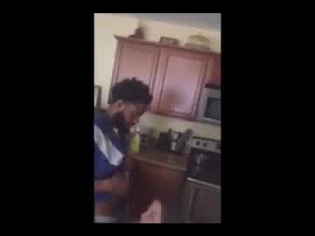 Sucking Big Black Cock In Kitchen