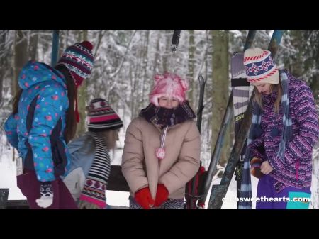 Horny Bunnies Pounding In The Snow