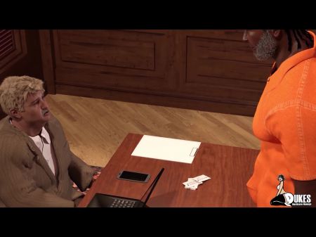 يراقب Warden المحكوم عليه بصفته سجين بي بي سي جنيه بوس زوجته الضيقة 