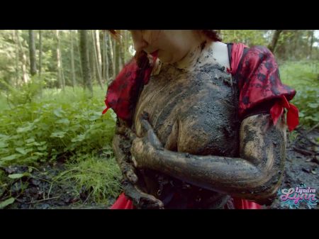 Crimson Riding Spandex Hood In Woods Dirt Total Movie