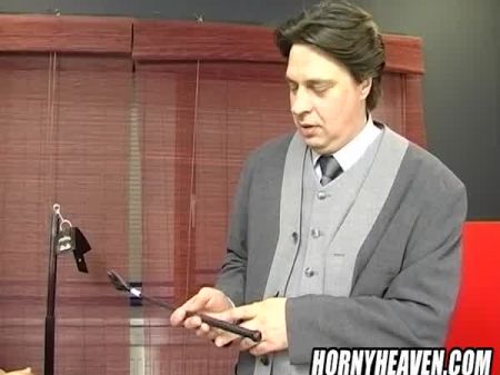 Two College Buddies Are Punished By Their Instructor After Class