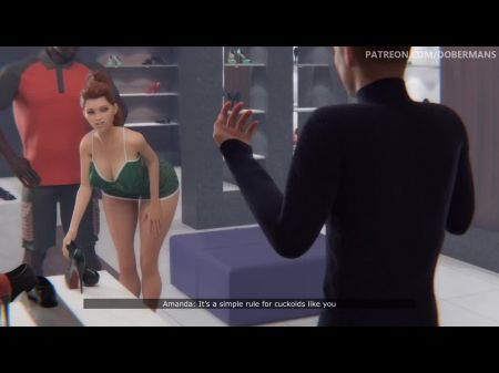 Dobermans - Hubby Deviants Out While His Wife Is Giving Head A Meaty Bbc Trunk In Front Of Him - Amanda 15