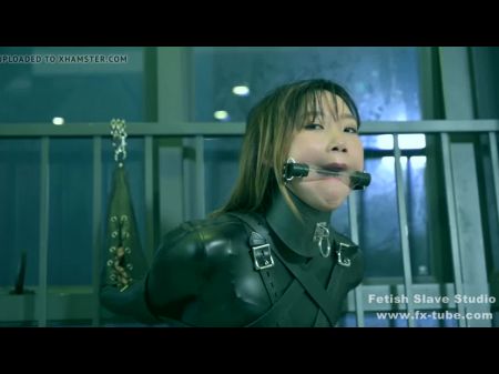 Leather Catsuit Restrain Bondage And Gasping Part 2