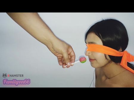 Game Of Flavors With My Stepsister , I Betray On Her And In The End She Completes Up Making Blowjob Trunk And Gets Cum All Over Her Fac