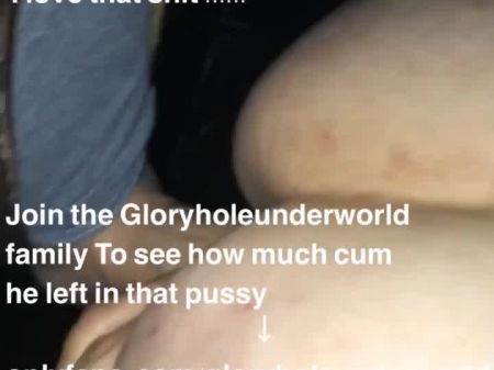 Gloryhole Creampie , Cum Running In Rivulets