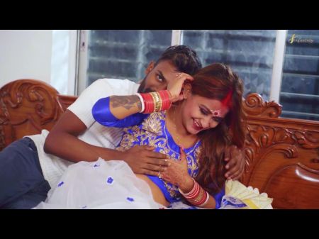 Indian Dame Very First Time Wedding Orgy Night With Her Spouse