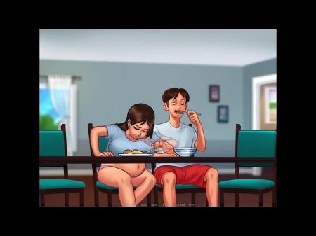 Summertime Saga - Knocked Up Chick Gets Humped On Webcam